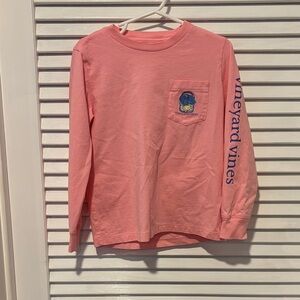Vineyard Vines Kids Pink Long Sleeve Tee